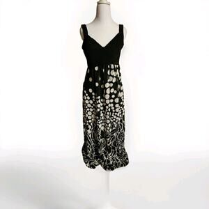 Womens Maxi Dress Black And White Medium